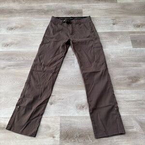 PrAna Stretch Zion Straight Cargo Pants Men 30x32 Brown Outdoor Technical